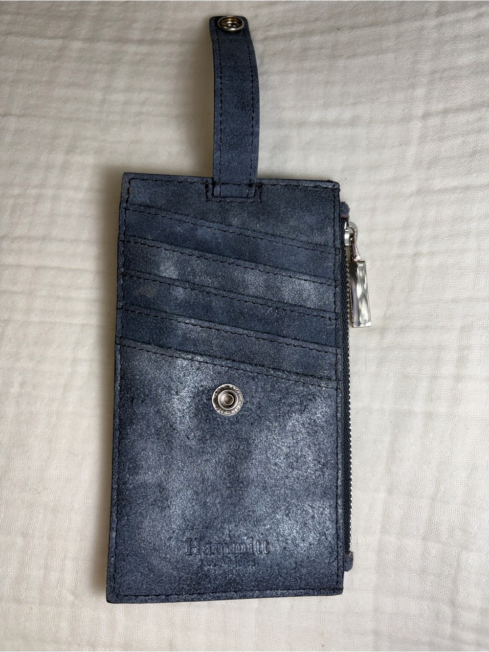 Hammitt 210 West ID Wallet Blue Suede - Picture 5 of 6